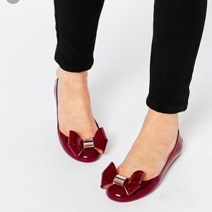 Ted Baker London Magenta jelly ballerina flats